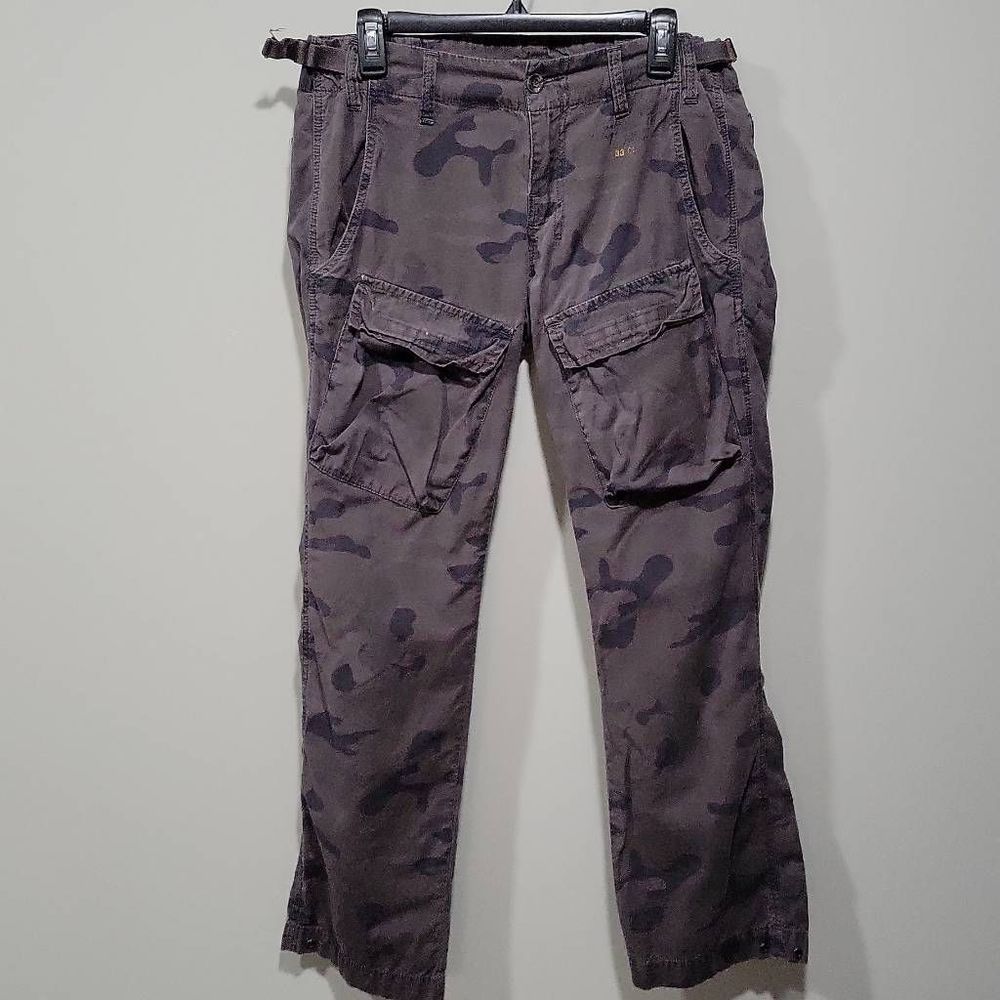 G Star RAW Cargo Pant Men Size 32x32 New Eureka Art Straight Gray Camo Low Rise